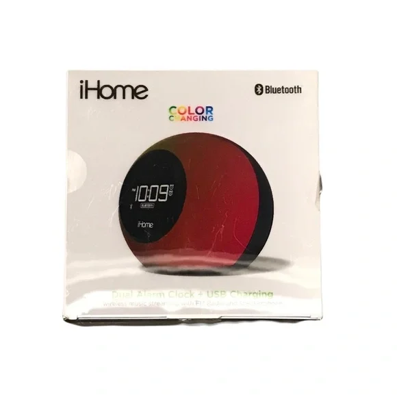 IHome Dual Alarm Color Changing Alarm Clock IBT29BC